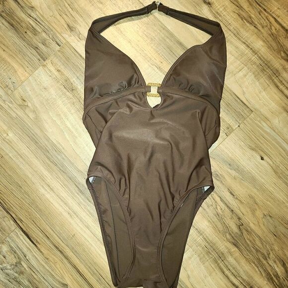 Beach Cabana | Peekaboo Halter Top Swimsuit - Picture 1 of 4